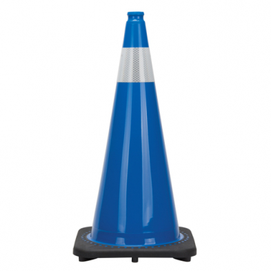 SAU-SGD694 SGD694 28" BLUE 4" REFLECTIVE TAPE TRAFFIC CONE