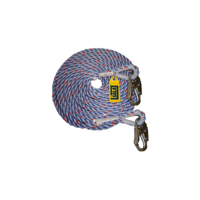 TE1-1202753C 1202753C DBI-SALA® Rope Lifeline with 2 Snap Hooks 30FT