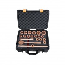 HT-A-900-MET-L0A Non Sparking Socket Set 3/4" Drive Metric 20 Piece Al-Cu
