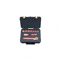 HT-B-900-MET-C0B Non Sparking Socket Set 3/8" Drive Metric 9 Piece Be-Cu