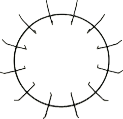 225-WRH-MSR18 Wreath Ring, 18" Single Rail crimp green 50/case
