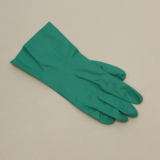 GL-G107 X GREEN 15mil NITRILE FLOCKLINED GLOVE  XLG