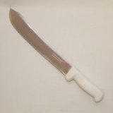 KN-OC007 12W 12" BUTCHER/FOOD PROCESSING S/S White Hndl