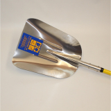 SC-ASF10 L #10 ALUM SCOOP W/FG LONG HNDL