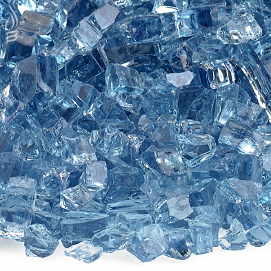 AFFPABL10J 1/4" Pacific Blue, 10 lb. Jar Fire Glass