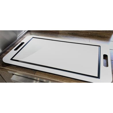 BRISKETBOARDWBW White Black White Cutting Board- 3/4 x18.5/16 x 35