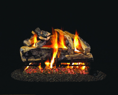 CHRRSO24 24" CHARRED RUGGED SPLIT OAK LOGS ONLY