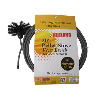 RP17420 4" PELLET STOVE BRUSH W/20' FLEX HANDLE (4)