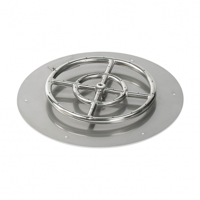 SSRFP24ASBL 24" Round SS Flat Pan w/18" Fire Ring