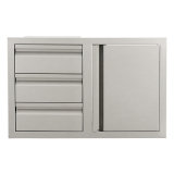 VDC2SCR Door/3-Drawer Combo Soft Close-RIGHT SWING