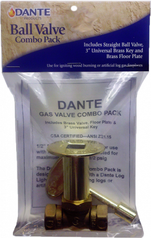 VSDP BLUE FLAME DANTE VALVE STRIGHT POL BRASS,W/KEY, FLOOR PLATE