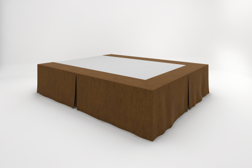  Stucco Bedskirts - Coffee Brown