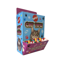 EPR SPOT CAT Kitty Yarn Puffs Toy DISPLAY 72ct