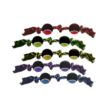 MULTIPET Toy Nuts for Knots - 3 Knot Rope w/2 Balls Asst 20"