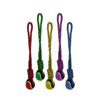 MULTIPET Toy Nuts for Knots - Rope Tug w/Ball Asst 20"