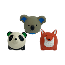 MULTIPET Toy Minipet Latex Round Animals Asst.