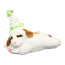 MULTIPET Toy Lamb Chop with Birthday Hat Asst 10.5"