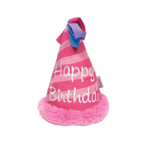 FOUFOU Plush Crinkle Birthday Hat Pink