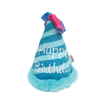 FOUFOU Plush Crinkle Birthday Hat Blue