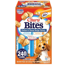 INA Churu Bites DOG Ckn Wrap Ckn/Chs Var 20pk 8.4oz (4) NEW
