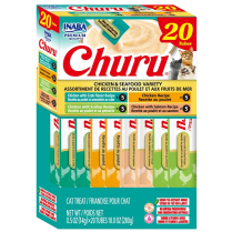 INA Churu Puree Ckn & Seafood Var BOX 20pk 10oz (16) NEW