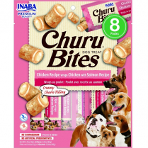 INA Churu Bites DOG Ckn Wrap Ckn/Salm 8pk CTN 6x3.4oz (8)*