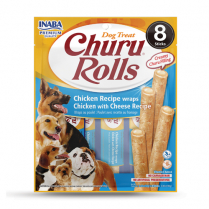 INA Churu Rolls DOG Ckn Wrap Ckn w/Ches 8pk CTN 6x3.36oz(8)*
