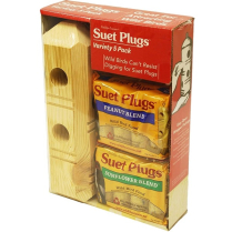 WLS Suet Plug Variety 5pk – Plug Pack 4ct & Feeder #728 (10)