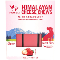 Pawfect Himalayan Cheese Chew 3pk LG Strawberry 420g (48)