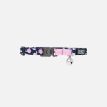 DEKI CloeCluzo CCF6A319 Cat Collar Adj PURPLE w/ Roses