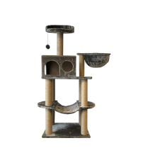 DEKI CloeCluzo CC7042 Cat Tree Brisane 24x20x64" M-Lvl GRY