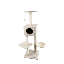 DEKI CloeCluzo CC7060 Cat Tree Alaska 32x22x56" M-Lvl WHT