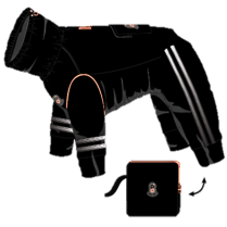 DEKI Gooeez GZ1147 On-The-Go Fullbody Suit BLK/ORG 2XL