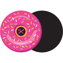 ROUND SHAMMY LEATHER PAD PINK DONUT