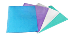 Safco Bibs Polyback 2 ply plastic/1 ply paper L.Blue 500/BX