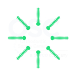 Neon Green Patient Stick Elast-O-Ties