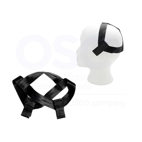 Nylon High-Pull Headgear Caps w/Two Loops BLACK 5/PK - OSC