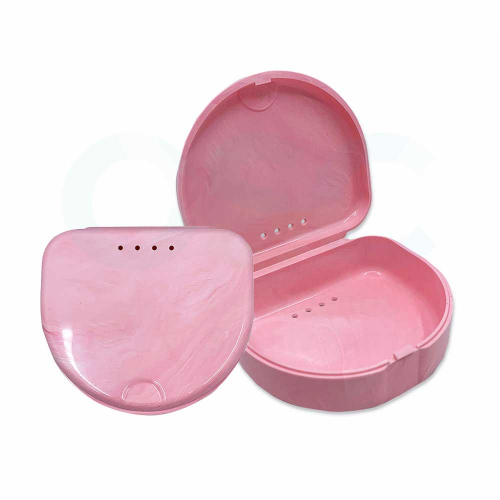 Light Pink Marble Slim Line Retainer Case (120/Pack) - OSC