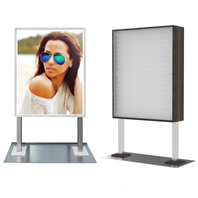 eyewear display, window frame display, sunglass display, backlit sunglass display, optical frame display, sunglass holder, retail eyewear display