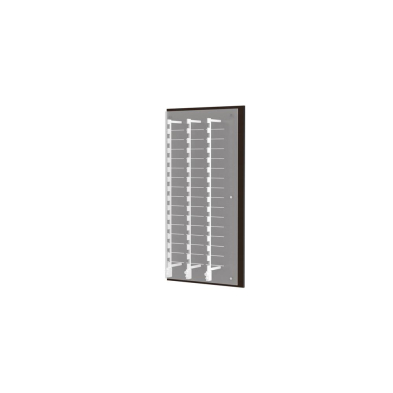 wall eyewear display, frame display, optical frame display, glasses display, glasses on wall