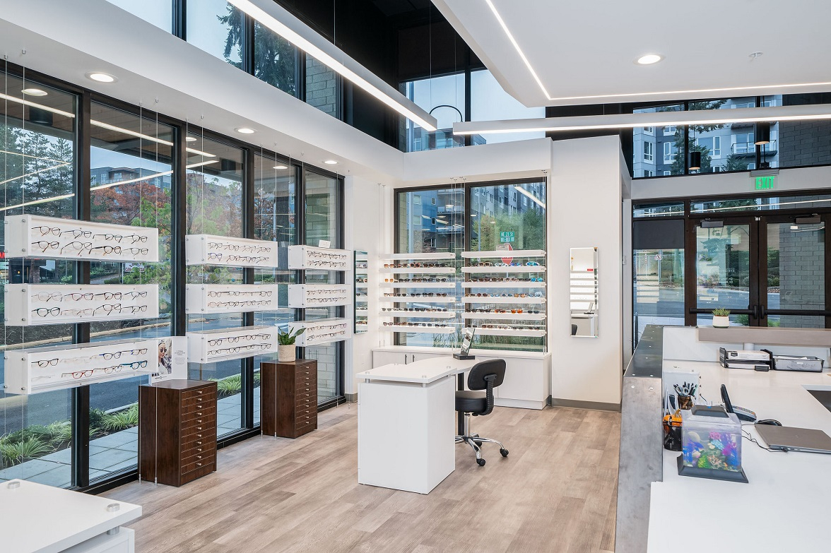ennco design services, optical space design, optometry office, optical retail space