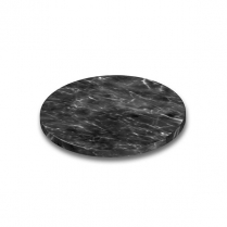 Melamine Marble Pedestal Disc 9" Dia. x 0.75"H Black