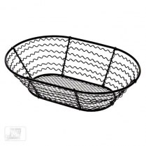 Iron Oval Basket 9 x 6 x 2" Black
