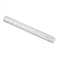 Plastic Ruler 12" CM & Inches Clear (C)
