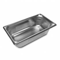 Stainless Steel Perforated Third Size Super III Steam Pan 4"
