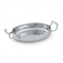 Stainless Steel Oval Au Gratin Pan 10 x 7.5 x 2"