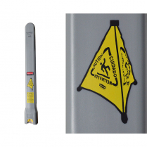 Safety Cone Pop-Up Trilingual 20" Caution Wet Floor - Yellow