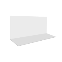 Acrylic "L" Divider 4 x 6 x 12" Square Corners