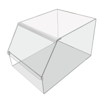 Acrylic Bin 15.75 x 22 x 13.5" Clear