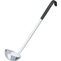 Stainless Steel Ladle With Black Coated Handle 8oz